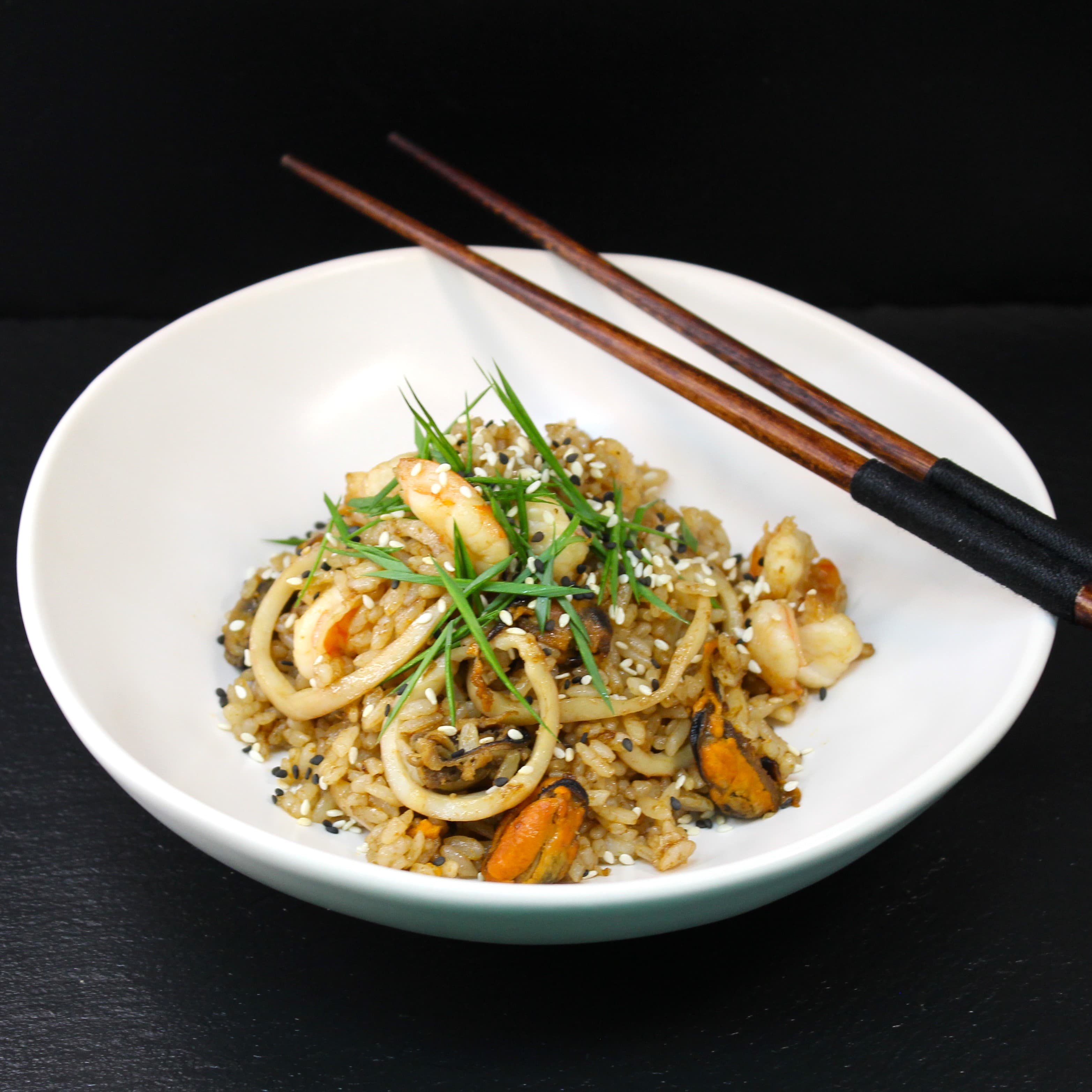 Рис с морепродуктами